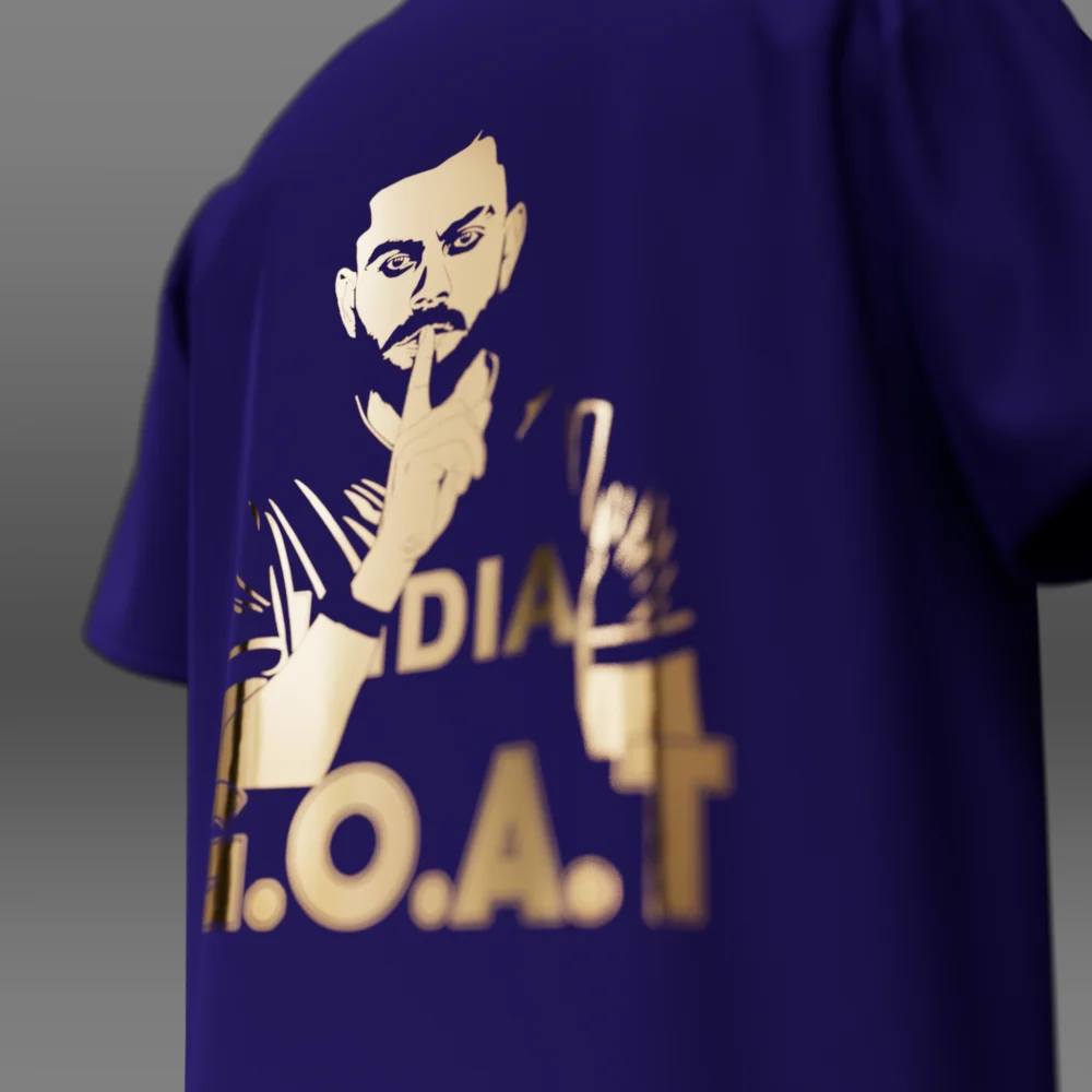 King Kohli_OVS_Tshirt_Gold_Unisex_Purple_240GSM